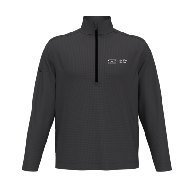 Chevrolet Certified Service Callaway Houndstooth 1/4-Zip Pullover-BLACK-SM