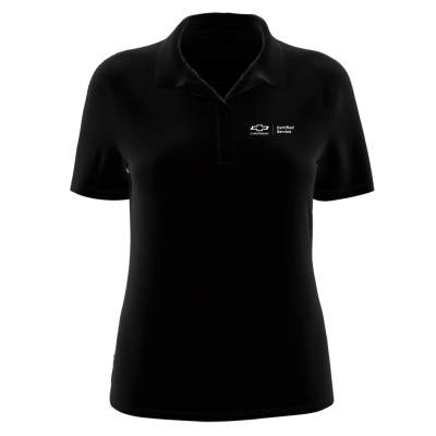 Chevrolet Certified Service Ladies' Callaway Eco Horizontal Textured Polo-BLACK-SM