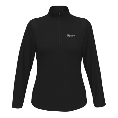 GM Genuine Parts Ladies' Callaway Diamond Quilted Fleece 1/4-Zip-BLACK-SM