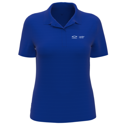 Chevrolet Certified Service Ladies' Callaway Eco Horizontal Textured Polo-BLUE-SM