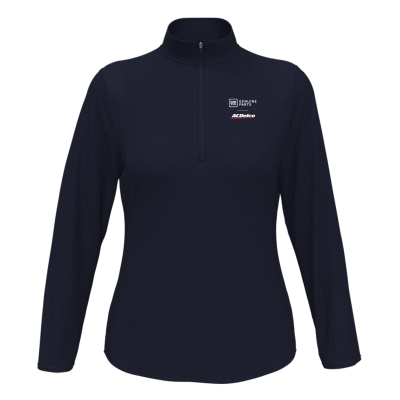 GM ACDelco Ladies' Callaway Diamond Quilted Fleece 1/4-Zip-BLUE-SM