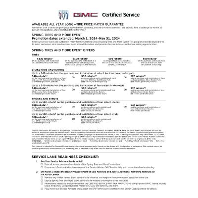 GUIDE - BUICK GMC CERTIFIED SERVICE SPRING LAUNCH (EA)