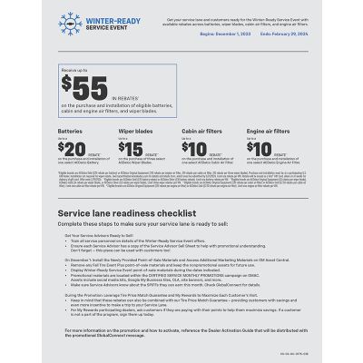 GUIDE - CHEVROLET WINTER SERVICE EVENT