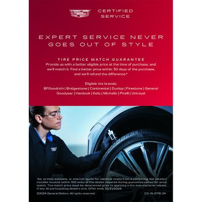 INSERT - CADILLAC CERTIFIED SERV SPRING ACRYLIC (EA)