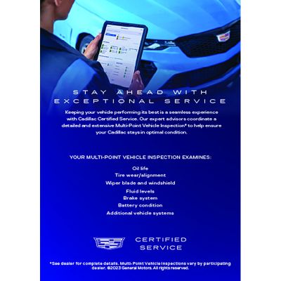 INSERT - CADILLAC CERTIFIED SERV WINTER ACRYLIC (EA)