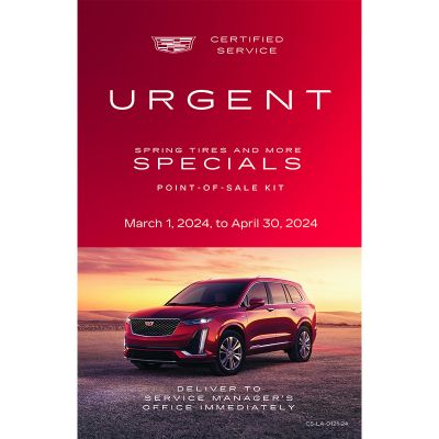 LABEL - CADILLAC CERTIFIED SERVICE SPRING BOX (EA)