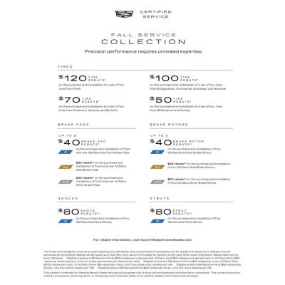 ELECTRONIC SELL SHEET-CADILLAC CERT FALL ADVISOR (EA)