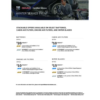 ELECTRONIC SELL SHEET-BUICK GMC CERTIFIED SERVICE WINTER ADV