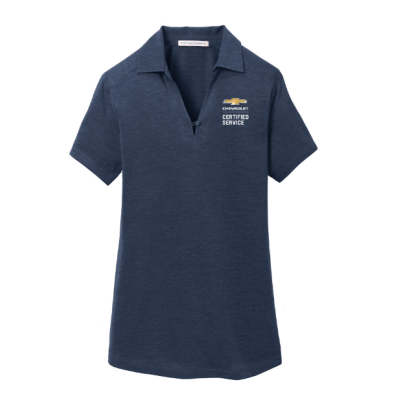 CHEVROLET CERTIFIED SERVICE Ladies Jersey Digi Heather Polo