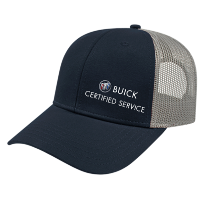 Buick Certified Service Low Profile Trucker Cap with Modified Flat Bill