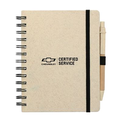 Chevy 5" x 7" Wheat Straw Notebook With Pen