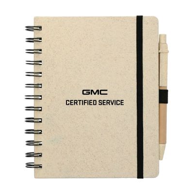 GMC 5" x 7" Wheat Straw Notebook With Pen