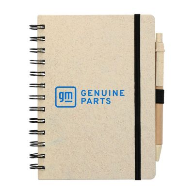 GM Genuine Parts 5" x 7" Wheat Straw Notebook With Pen