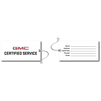 GMC Bag Tag with Clear Loop