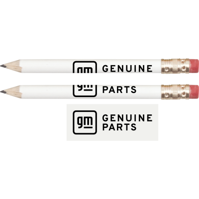 GM Genuine Parts Round Wooden Golf Pencil With Eraser