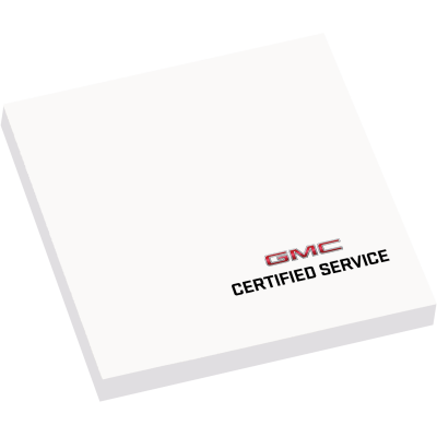 GMC Certified Service 3" X 3" Adhesive Sticky Notepad