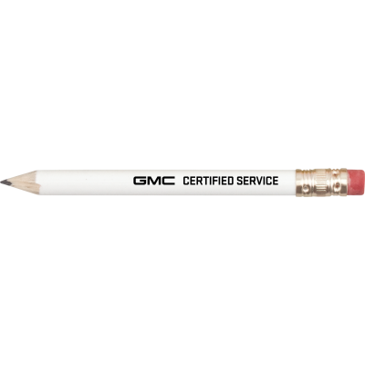 GMC Certified Service Round Wooden Golf Pencil With Eraser