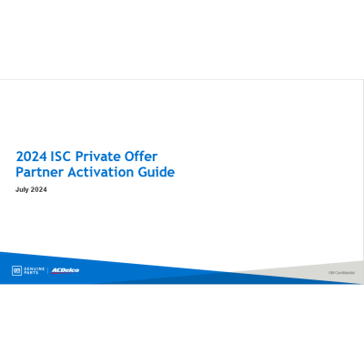 GUIDE - ISC POWERTRAIN PRIVATE OFFER PARTNER GUIDE