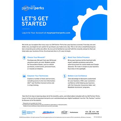 INSERT - MY GM PARTNER PERKS LETS GET STARTED INSERT