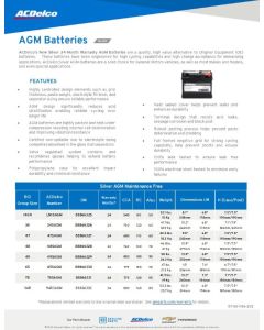 SELL SHEET - SILVER AGM BATTERIES