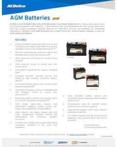 SELL SHEET - GOLD AGM BATTERIES
