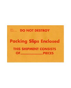 ENVELOPE - "BOX/100" PACKING SLIPS ENCLOSED (MAX 2 BOXES)