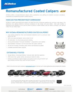 SELL SHEET - GOLD BRAKE CALIPERS - NEW & REMAN