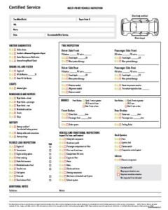 GM MULTI-POINT INSPECTION FORM - GENERIC - CASE OF 500