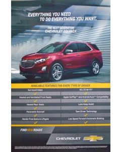 2017 CHEVROLET EQUINOX POS KIT POSTER B
