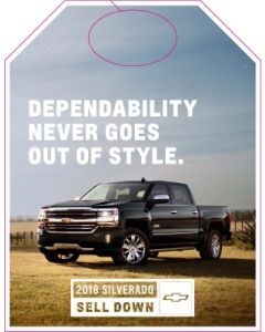 2018 SILVERADO SELLDOWN HANG TAG