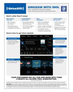 Sirius XM Trial information - 360L