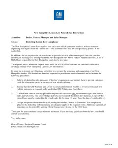 NEW HAMPSHIRE LEMON LAW INSTRUCTIONS