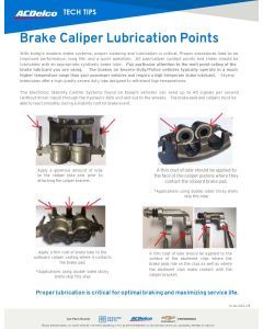 SELL SHEET - BRAKE CALIPER LUBE POINTS