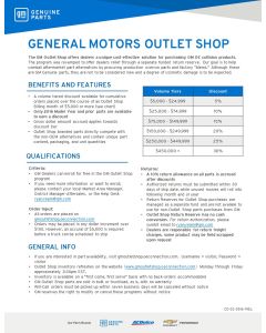 SELL SHEET - OUTLET SHOP BENEFIT AND FEATURES