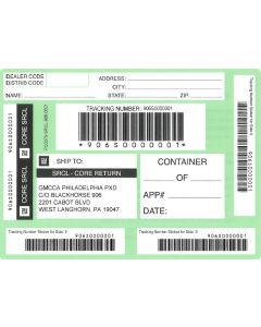 LABEL - PHILLY CORE RETURN GREEN SHIPPING LABEL (PK/50)