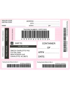 LABEL - CHARLOTTE ACCESSORY RETURN PINK SHIPPING LABEL(PK/50