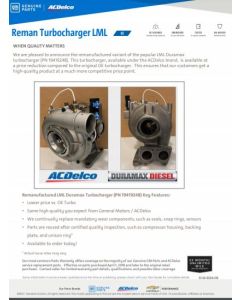 SELL SHEET REMAN TURBO LML