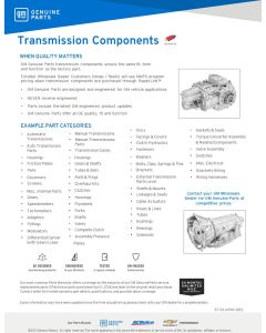 SELL SHEET - TRANSMISSION COMPONENTS (DL)