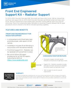 SELL SHEET - FRT END ENGINEERED SUPPORT KT RADIATOR (DL)