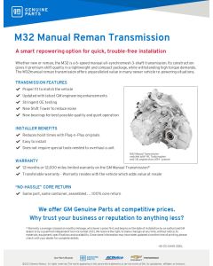 SELL SHEET - M32 MANUAL REMAN TRANSMISSION (DL)