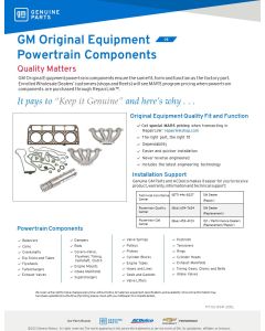 SELL SHEET - POWERTRAIN COMPONENTS