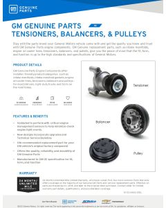 SELL SHEET - TENSIONERS BALANCERS PULLEYS (DL)