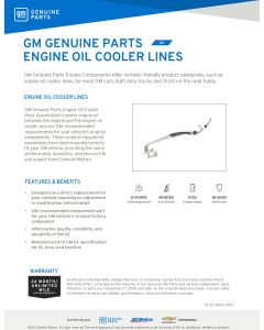 SELL SHEET - ENGINE OIL COOLER LINES (DL)