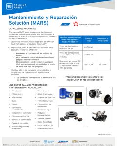 SELL SHEET - GM GENUINE PARTS MARS PROGRAM FOR DEALERS-SP
