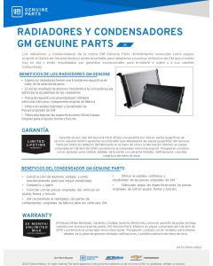 SELL SHEET - RADIATORS AND CONDENSERS (SPANISH)