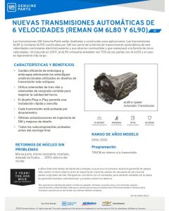 SELL SHEET - 6-SPEED TRANS - SPANISH