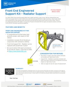 SELL SHEET - FRT END ENGINEERED SUPPORT KT RADIATOR CUSTOM