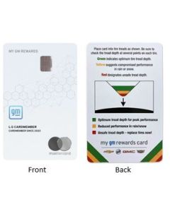 GM CARD TIRE TREAD MEASUREMENT CARD (FLAGSHIP) (pack of 50)