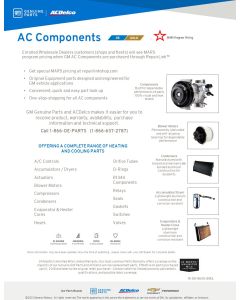 SELL SHEET - MARS-GM GENUINE PARTS AC COMPONENTS