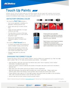 SELL SHEET-ACDELCO GM OE TOUCH-UP PAINT(DL)